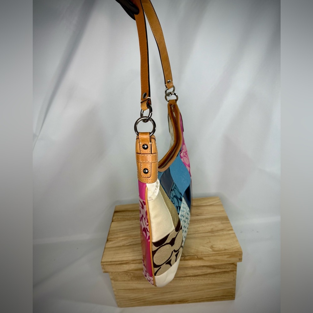 **SOLD** RARE COACH Patchwork Hobo 14650 Shoulder Crossbody Bag - Picture 10 of 15